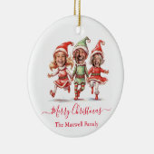 Kerst elven foto keramisch ornament (Rechts)