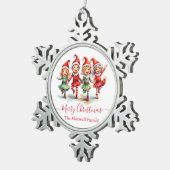 Kerst elven tin sneeuwvlok ornament (Rechts)