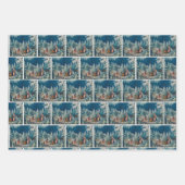 Kerst Elven Wrapping Papier Set 1 Inpakpapier Vel (Voorkant)