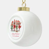 Kerst Elves 4 foto's Keramische Bal Ornament (Rechts)