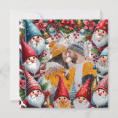 Kerst Elves Holiday Border Feestdagenkaart (Voorkant)