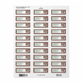Kerst Elves Vakantie retour adres Etiket (Full Sheet)