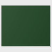 Kerst emerald groen effen stijlvol rustiek cadeaupapier (Vlak)