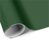 Kerst emerald groen effen stijlvol rustiek cadeaupapier (Rol Hoek)