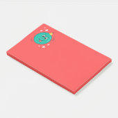 Kerst-emoji glimlach post-it® notes (Schuin)