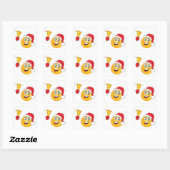 **KERST EMOJI** STICKERS ZEGT "VROLIJK KERSTFEEST (Vel)