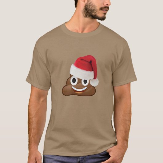 kerst - emoji stortplaats toiletgrappig hemddesign t-shirt (Voorkant)