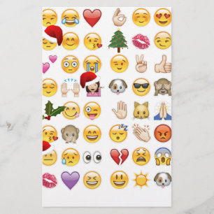 kerst emojis briefpapier