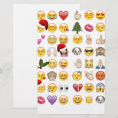 kerst emojis briefpapier (Voorkant / Achterkant)