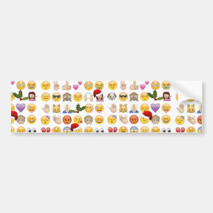 kerst emojis bumpersticker