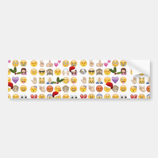 kerst emojis bumpersticker (Voorkant)