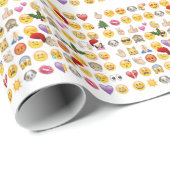 kerst emojis cadeaupapier (Rol Hoek)