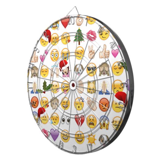 kerst emojis dartbord (Voorkant Rechts)