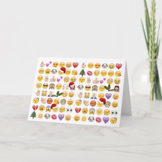 kerst emojis feestdagen kaart (Voorkant)
