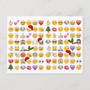 kerst emojis feestdagenkaart