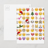 kerst emojis feestdagenkaart (Voorkant / Achterkant)