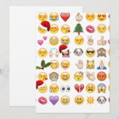 kerst emojis feestdagenkaart (Voorkant / Achterkant)