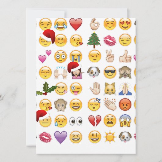 kerst emojis feestdagenkaart (Voorkant)