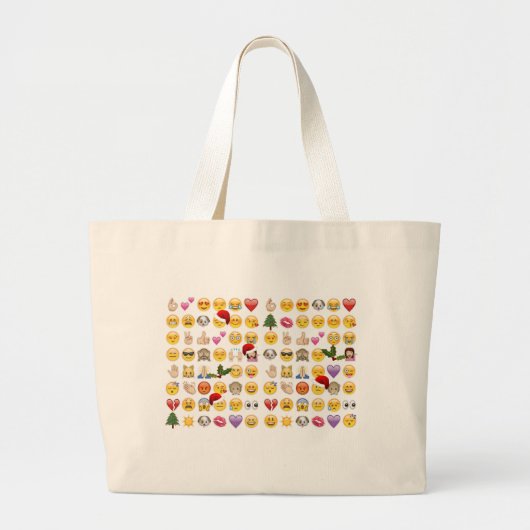 kerst emojis grote tote bag (Voorkant)