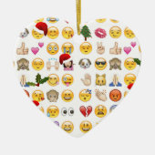 kerst emojis keramisch ornament (Voorkant)