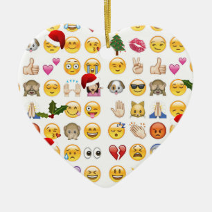 kerst emojis keramisch ornament