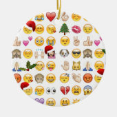 kerst emojis keramisch ornament (Voorkant)