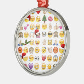 kerst emojis metalen ornament (Links)