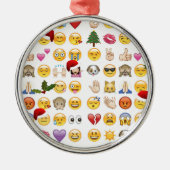 kerst emojis metalen ornament (Voorkant)