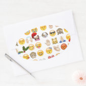 kerst emojis ovale sticker (Envelop)