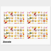 kerst emojis rechthoekige sticker (Vel)