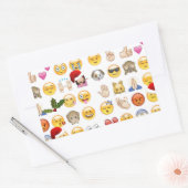 kerst emojis rechthoekige sticker (Envelop)