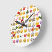 kerst emojis ronde klok (Hoek)