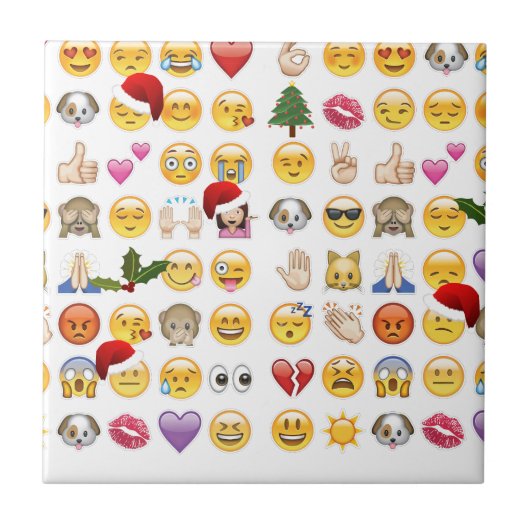 kerst emojis tegeltje (Voorkant)