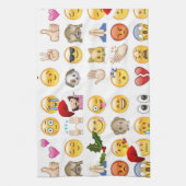 kerst emojis theedoek (Verticaal)