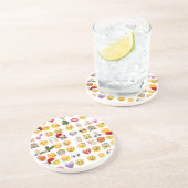 kerst emojis zandsteen onderzetter (Zijkant)