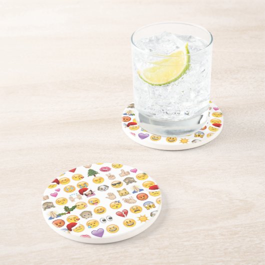 kerst emojis zandsteen onderzetter (Zijkant)