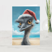 Kerst Emu Feestdagen Kaart (Voorkant)