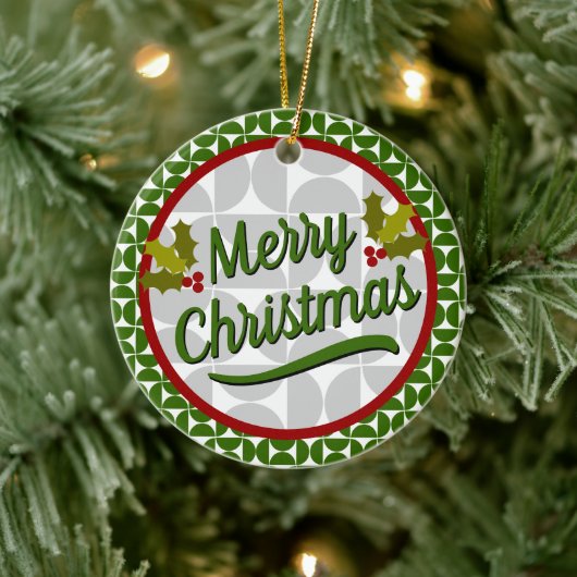 Kerst en Chanoeka Keramisch Ornament (Boom)