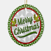 Kerst en Chanoeka Keramisch Ornament (Links)