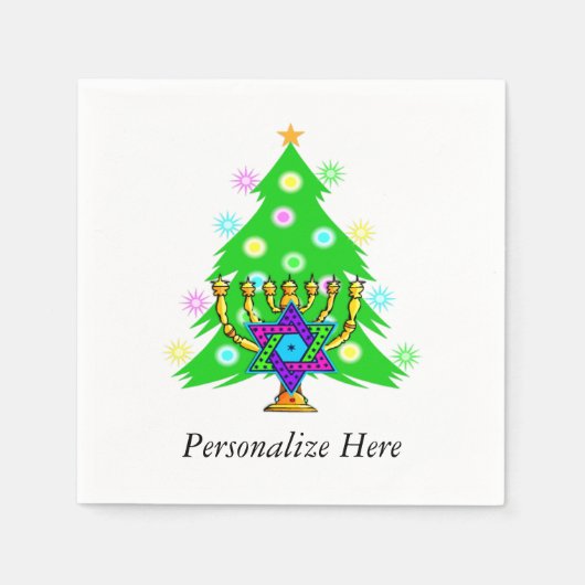 Kerst en Chanoeka Servetten (Voorkant)