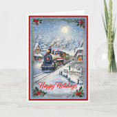 Kerst en de oude locomotief kaart (Voorkant)