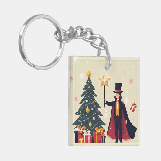 Kerst en de tovenaar sleutelhanger (Voorkant Links)