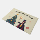 Kerst en de tovenaar welkom mat (Schuin)