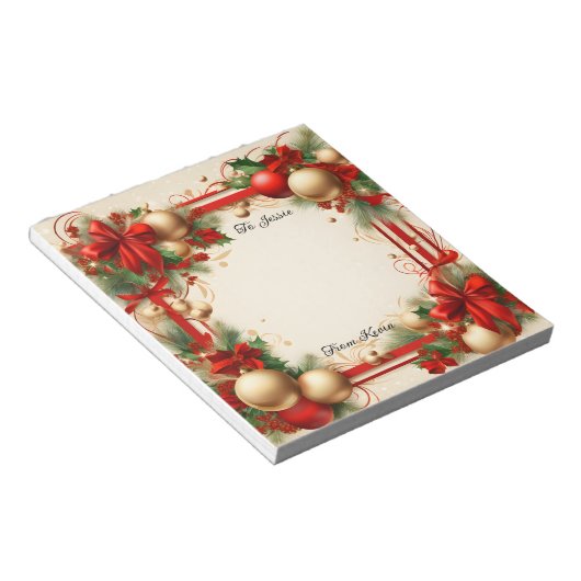 Kerst en Feestdagen Notitieblok (Schuin)