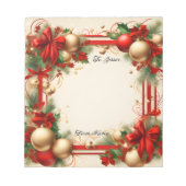 Kerst en Feestdagen Notitieblok (Voorkant)