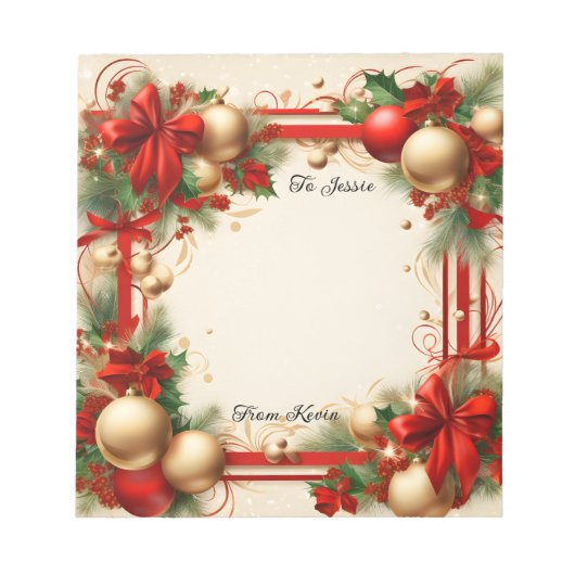 Kerst en Feestdagen Notitieblok (Voorkant)