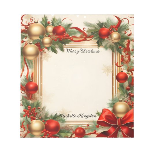 Kerst en Feestdagen Notitieblok (Voorkant)