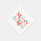 kerst en felroze rode moderne doopvont servet (Hoek)