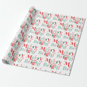 kerst en felroze rood cadeaupapier (Uitgerold)