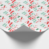 kerst en felroze rood cadeaupapier (Hoek)